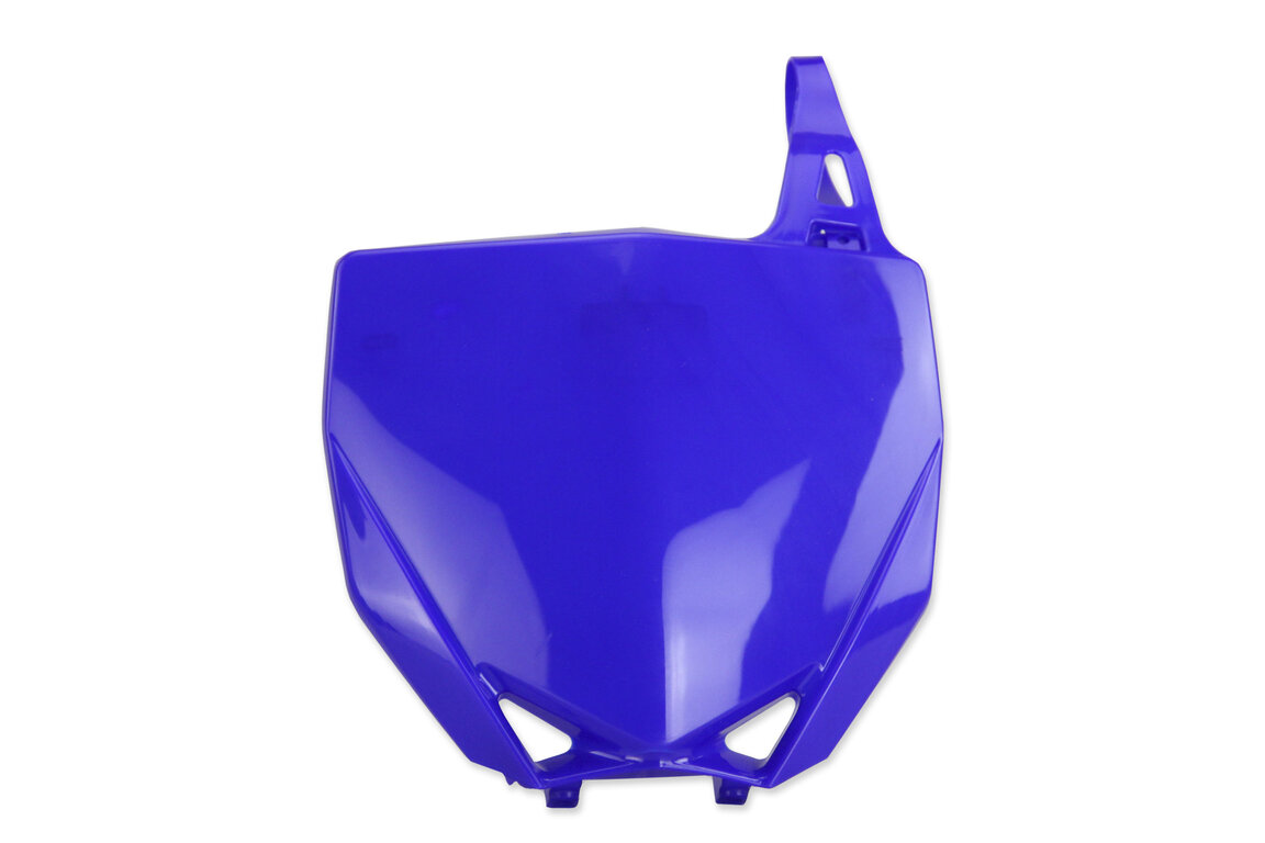 UFO Blue Front Number Plate for Yamaha: YZ65 (2018-2026), YZ85 (2015-2026), YZ85 LW (2022-2026)