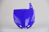 UFO Blue Front Number Plate replacement plastics for 15-26 Yamaha YZ65, YZ85 dirt bikes 360 view