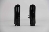UFO Black Lower Fork Guards replacement plastics for 18-26 Yamaha YZ65 dirt bikes 360 view