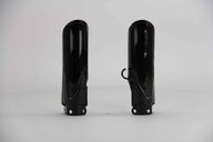 UFO Black Lower Fork Guards replacement plastics for 18-27 Yamaha YZ65 dirt bikes 360 view