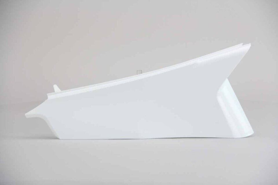Right White - Vented Side Upper Number Plates 2019 Husqvarna FC250, 2020 Husqvarna FC250, 2021 Husqvarna FC250, 2022 Husqvarna FC250, 2019 Husqvarna FC350, 2020 Husqvarna FC350, 2021 Husqvarna FC350, 2022 Husqvarna FC350, 2019 Husqvarna FC450, 2020 Husqvarna FC450, 2021 Husqvarna FC45...and more
