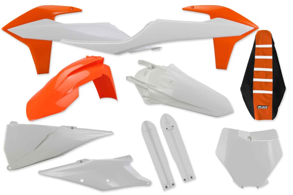 Mix & Match Plastic Kit With Lower Forks & Seat Cover 2019 KTM SX125, 2020 KTM SX125, 2021 KTM SX125, 2022 KTM SX125, 2019 KTM SX150, 2020 KTM SX150, 2021 KTM SX150, 2022 KTM SX150, 2019 KTM SX250, 2020 KTM SX250, 2021 KTM SX250, 2022 KTM SX250, 2019 KTM SXF250, 2020 KTM SXF250, 2021 KTM SXF2...and more | DeCal Works