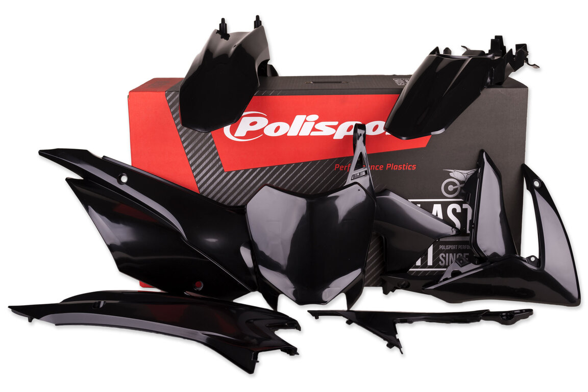 Polisport Black Plastic Kit for Honda: CRF110F (2013-2018)