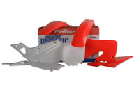 Polisport Red / White Plastic Kit for Honda: CR125R (1998-1999), CR250R (1997-1999)