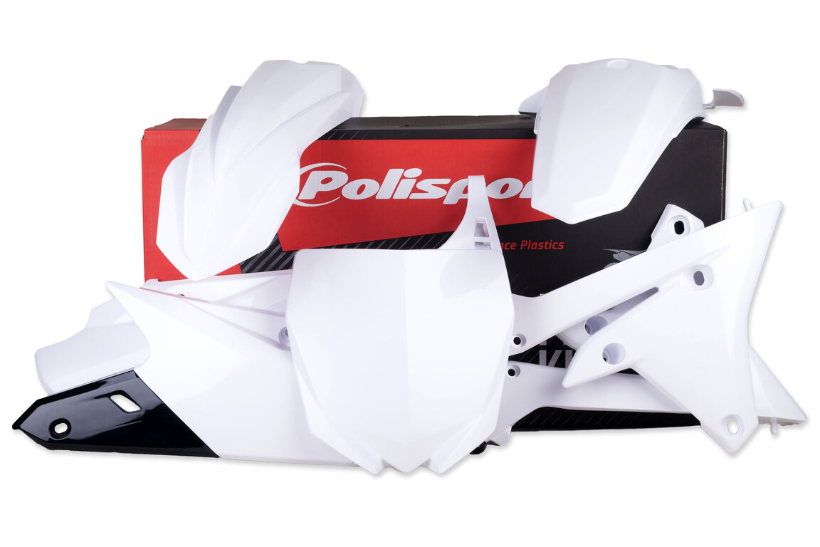 Polisport White Plastic Kit for Yamaha: YZ250F (2014-2018), YZ450F (2014-2017)