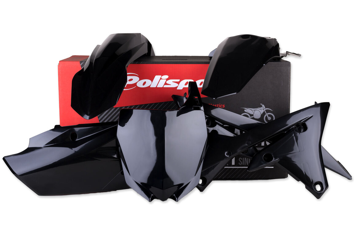 Polisport Black Plastic Kit for Yamaha: YZ250F (2014-2018), YZ450F (2014-2017)