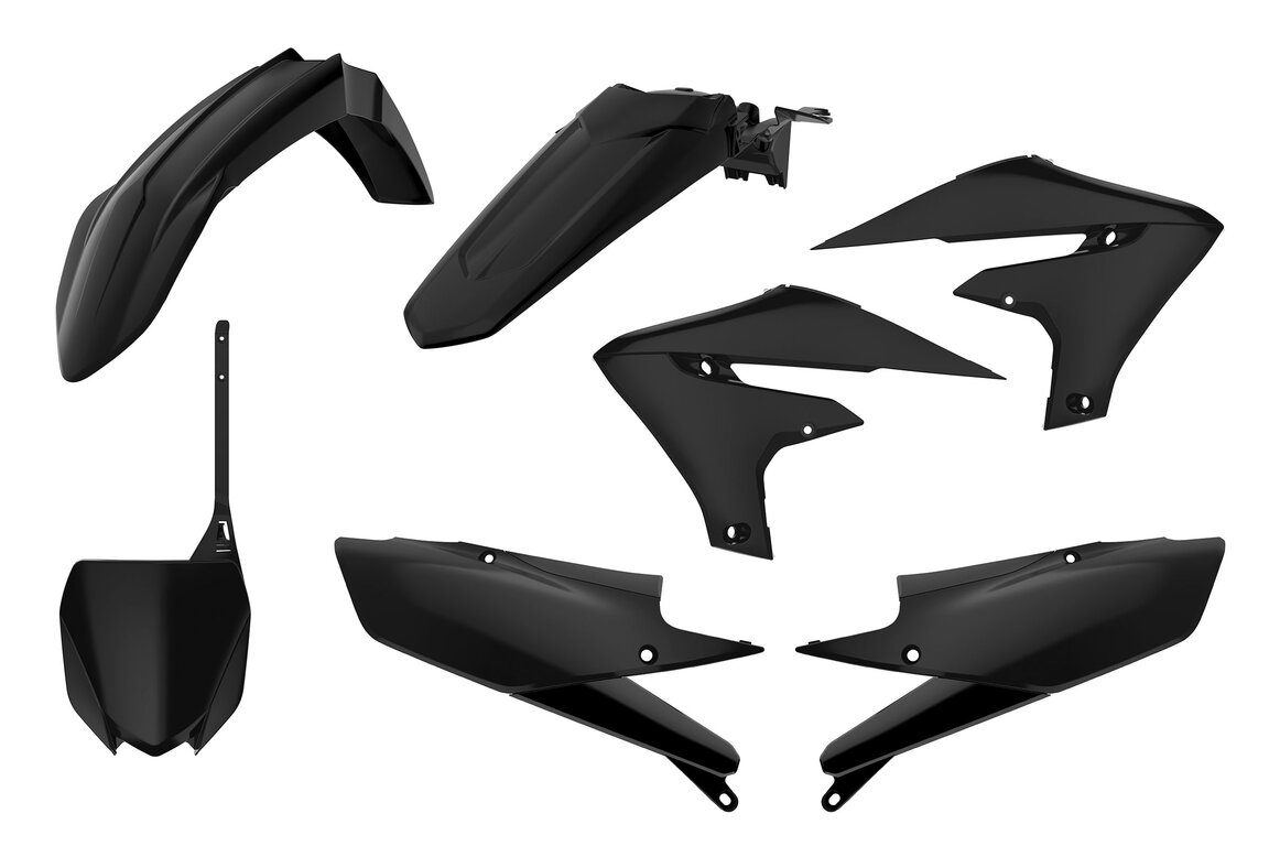 Polisport Black Plastic Kit for Yamaha: YZ250F (2019-2023), YZ450F (2018-2022)