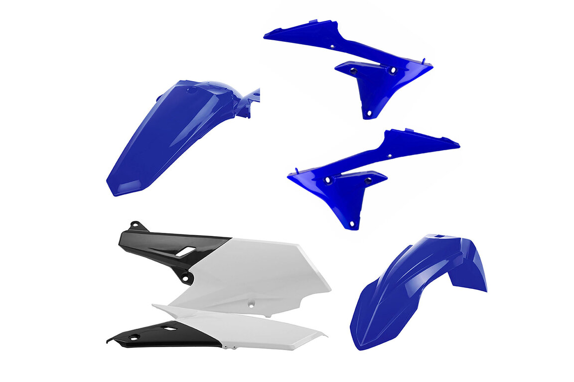 Polisport OEM Color w/ Blue shrouds Plastic Kit for Yamaha: WR250F (2015-2019), WR450F (2016-2018)