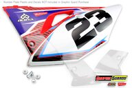 Polisport Clear Graphic Guards for Honda: CRF250R (2018-2021), CRF250RX (2019-2021), CRF450L (2019-2020), CRF450R (2017-2020), CRF450RL (2021-2026), CRF450R-S (2022)