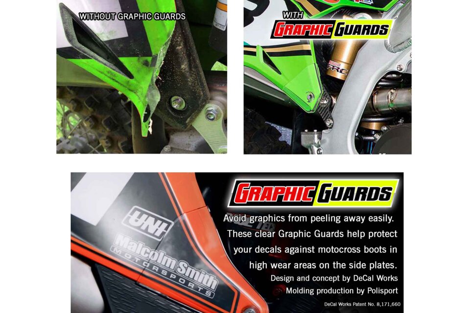 Clear Graphic Guards EXC125, EXC150, EXC250, EXC250F, EXC300, EXC350F, EXC450F, EXC500F, SMR450, SX125, SX150, SX250, SXF250, SXF350, SXF450, SXF450FE, XC125, XC250, XC250 TPI, XC300, XC300 TPI, XCF250, XCF350, XCF350W, XCF450, XCF450W, XCF500W, XCW150, XCW150...and more