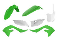 Polisport OEM Color Plastic Kit for Kawasaki: KX250F (2021-2024), KX250F 50th Anniversary Edition (2024), KX250X (2022-2024), KX250XC (2021), KX450F (2019-2023), KX450SR (2022-2023), KX450X (2022-2023), KX450XC (2021)