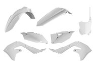 Polisport White Plastic Kit for Kawasaki: KX250F (2021-2024), KX250F 50th Anniversary Edition (2024), KX250X (2022-2024), KX250XC (2021), KX450F (2019-2023), KX450SR (2022-2023), KX450X (2022-2023), KX450XC (2021)