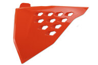 UFO Orange Vented Airbox Covers for KTM: EXC125 (2020-2021), EXC150 (2020-2023), EXC250 (2020-2023), EXC250F (2020-2023), EXC300 (2020-2023), EXC350F (2020-2023), EXC450F (2020-2023), EXC500F (2020-2023), SMR450 (2021-2022), SX125 (2019-2022), SX150 (2019-2022), SX250 (2019-...and more