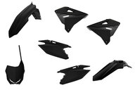 Polisport Black Restyled Plastic Kit for Suzuki: RM125 (2001-2008), RM250 (2001-2008)