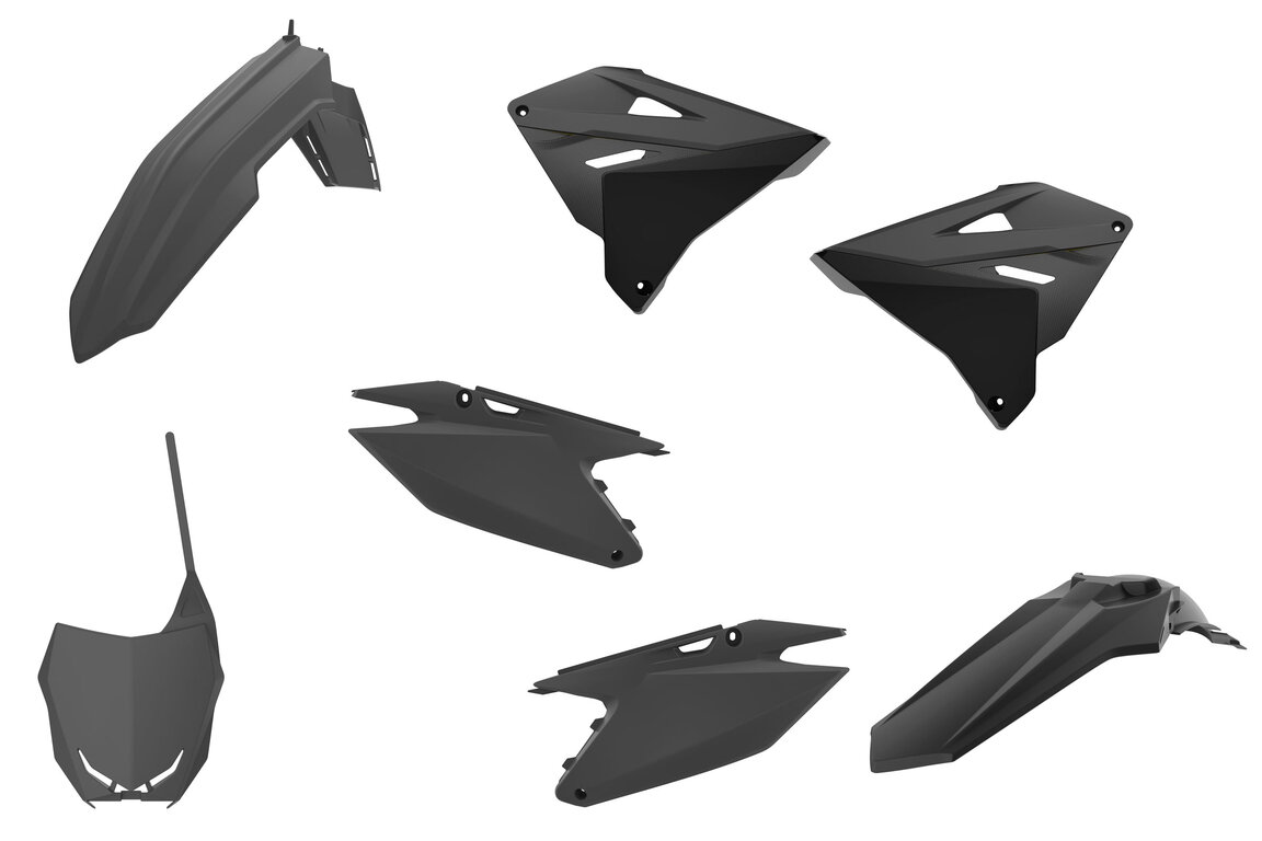 Polisport Nardo Grey Restyled Plastic Kit for Suzuki: RM125 (2001-2008), RM250 (2001-2008)