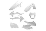 Polisport White Plastic Kit for KTM: EXC250F (2017-2019), EXC300 (2017-2019), EXC350F (2017-2019), EXC450F (2017-2019), EXC500F (2017-2019), XCW150 (2017-2019), XCW250 (2017-2019), XCW300 (2017-2018), XCW300 TPI (2019)