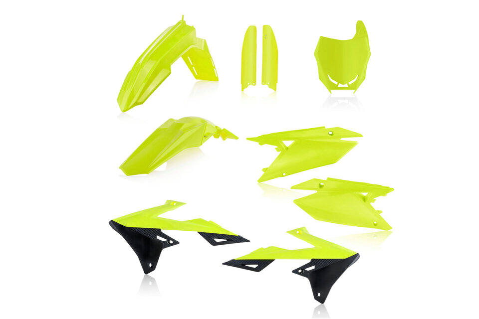 Flo Yellow Acerbis Plastic Kit With Lower Forks RMZ250, RMZ450