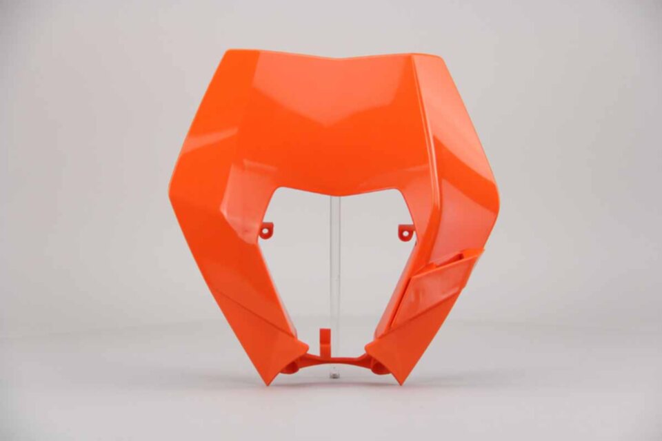 Orange Front Number Plate Headlight Mask
