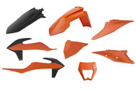 Polisport OEM Color Plastic Kit for KTM: EXC125 (2020-2021), EXC150 (2020-2023), EXC250 (2020-2023), EXC250F (2020-2023), EXC300 (2020-2023), EXC350F (2020-2023), EXC450F (2020-2023), EXC500F (2020-2023), XCF350W (2020-2022), XCF450W (2023), XCF500W (2020-2022), XCW150 (2023...and more