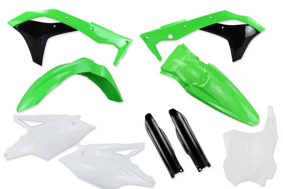 Complete Plastic Kit With Lower Forks 2017 Kawasaki KX250F, 2018 Kawasaki KX250F, 2019 Kawasaki KX250F, 2020 Kawasaki KX250F | DeCal Works