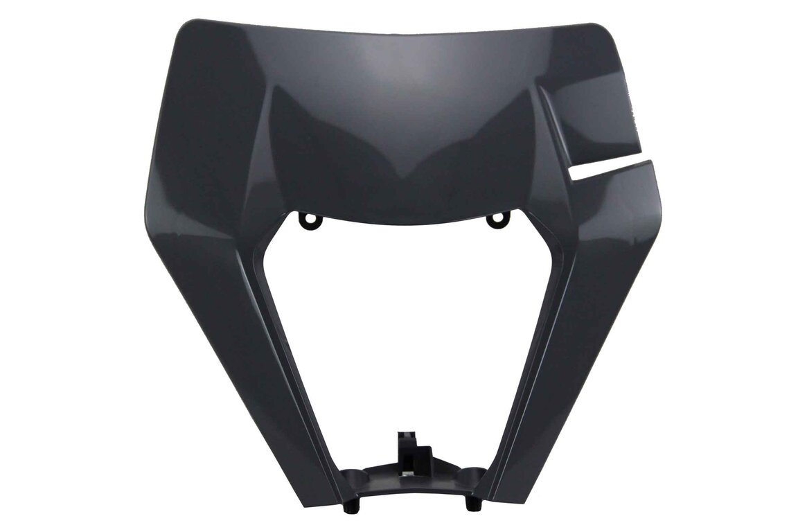 Polisport Nardo Grey Front Number Plate Headlight Mask for KTM: EXC250F (2017-2019), EXC300 (2017-2019), EXC350F (2017-2019), EXC450F (2017-2019), EXC500F (2017-2019), XCW150 (2017-2019), XCW250 (2017-2019), XCW300 (2017-2018), XCW300 TPI (2019)