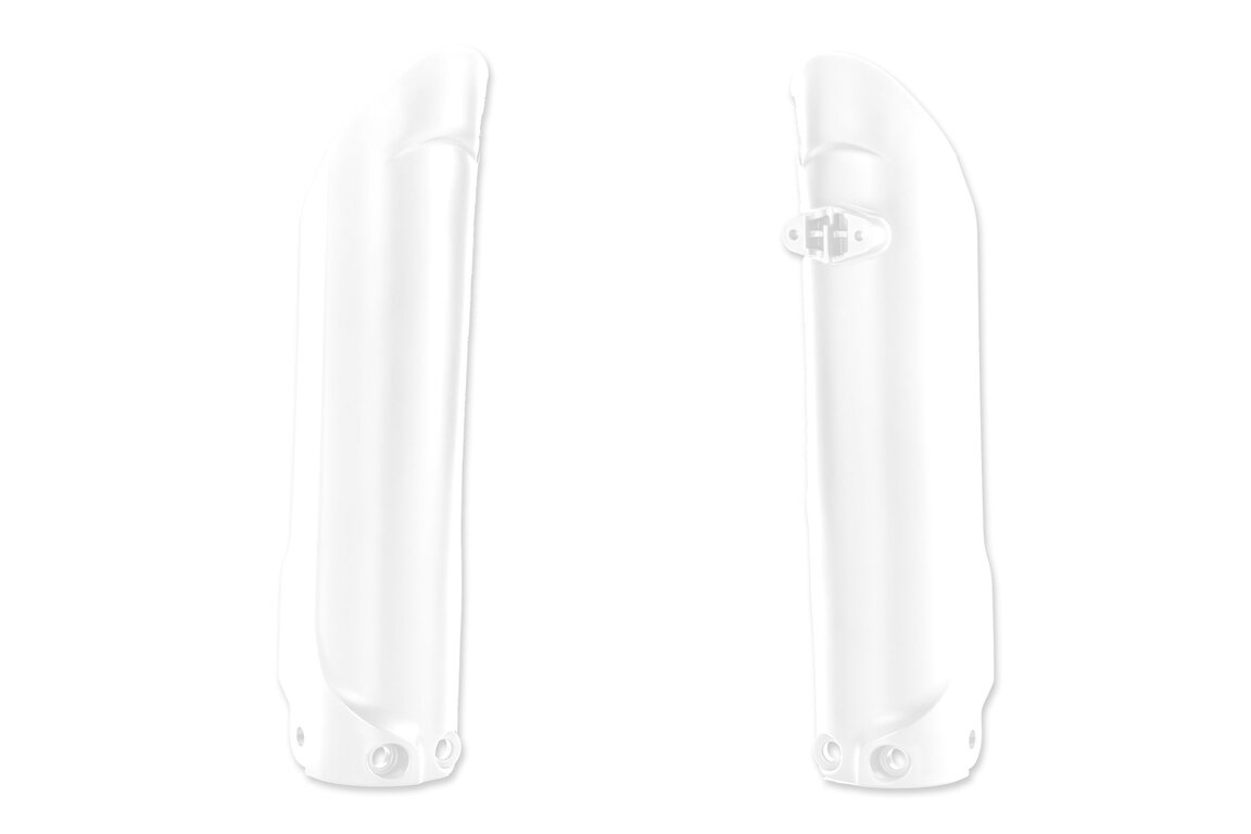 UFO White Lower Fork Guards for GasGas: MC85 (2021-2024), Husqvarna: TC85 (2018-2024), KTM: SX85 (2018-2024)