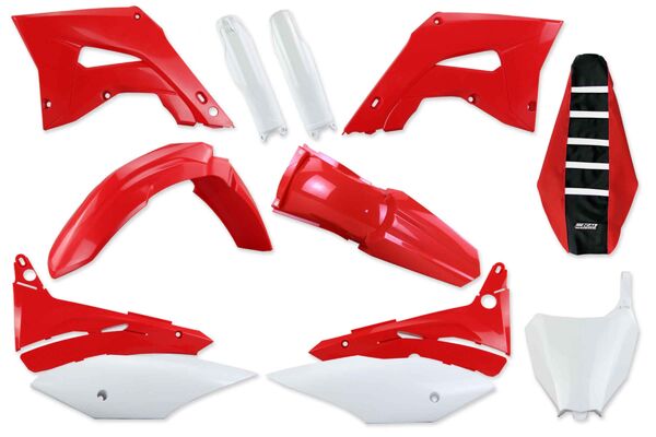  Complete Plastic Kit With Lower Forks & Seat Cover 2002 Honda CR125R, 2003 Honda CR125R, 2004 Honda CR125R, 2005 Honda CR125R, 2006 Honda CR125R, 2007 Honda CR125R, 2002 Honda CR250R, 2003 Honda CR250R, 2004 Honda CR250R, 2005 Honda CR250R, 2006 Honda CR250R, 2007 Honda CR250R