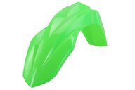 Polisport Flo Lime Green Front Fender for Kawasaki: KLX300R (2020-2025), KX125 (2003-2007), KX250 (2003-2007), KX250F (2017-2026), KX250F 50th Anniversary Edition (2024), KX250X (2022-2026), KX250XC (2021), KX450F (2016-2026), KX450F 50th Anniversary Edition (2024), KX450SR (2022-...and more