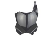 Polisport Nardo Grey Restyled Front Number Plate for Kawasaki: KX125 (2003-2007), KX250 (2003-2007)