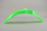 Polisport Flo Lime Green Front Fender replacement plastics for 03-26 Kawasaki KLX, KX, KX250F, KX450F dirt bikes 360 view