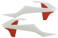 UFO White / Orange Radiator Shroud Set for KTM: SX85 (2018-2024)