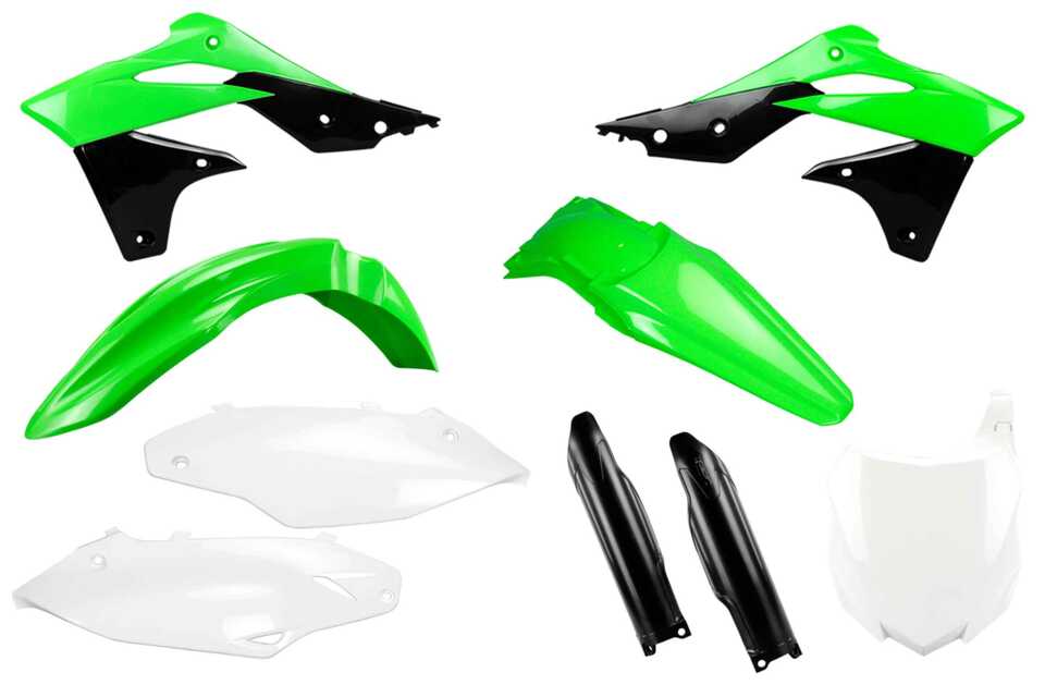 Complete Plastic Kit With Lower Forks 2013 Kawasaki KX250F, 2014 Kawasaki KX250F, 2015 Kawasaki KX250F, 2016 Kawasaki KX250F | DeCal Works