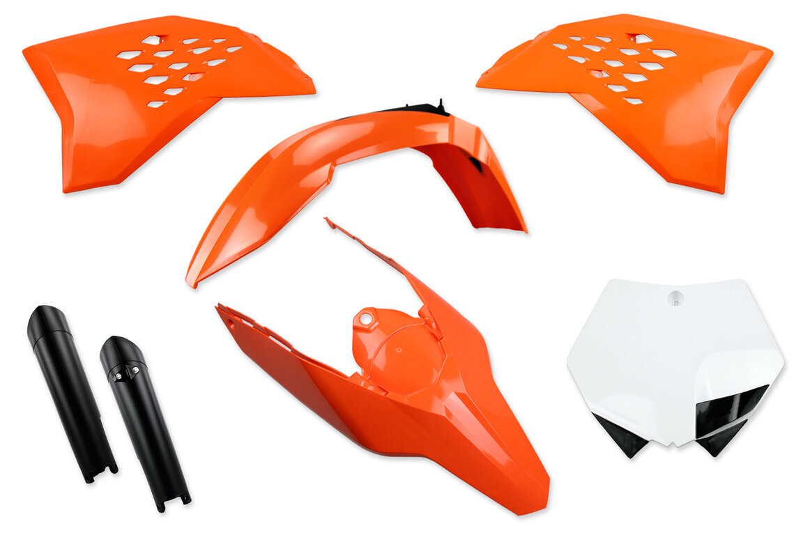 Mix & Match Plastic Kit With Lower Forks for 08-11 KTM SX, SXF, XC, XCF
