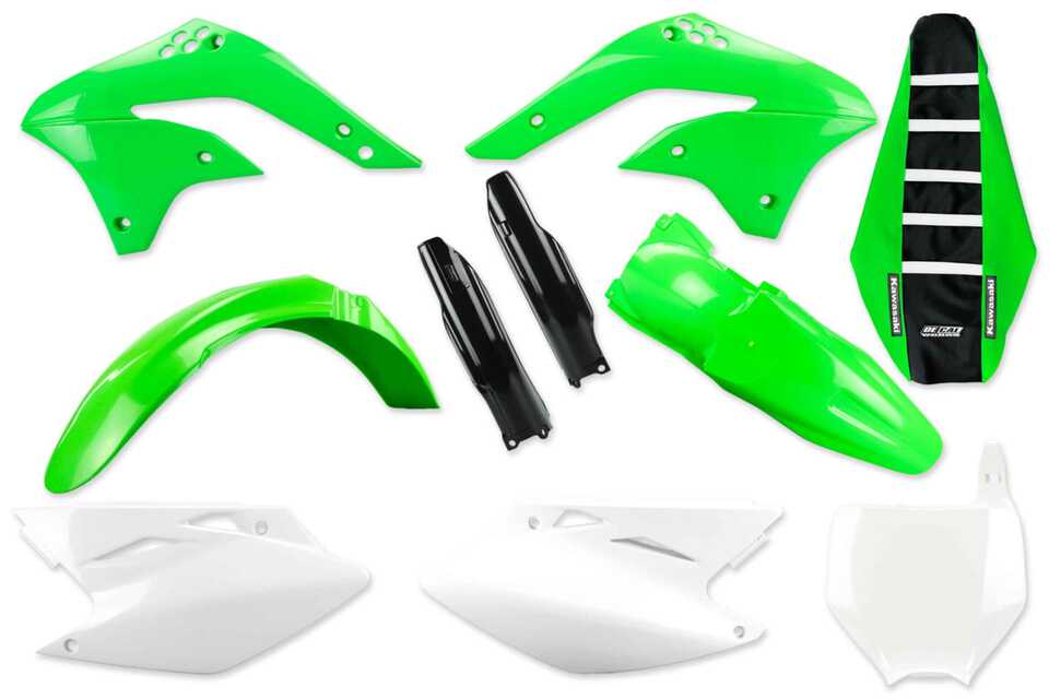 Complete Plastic Kit With Lower Forks & Seat Cover 2006 Kawasaki KX450F, 2007 Kawasaki KX450F, 2008 Kawasaki KX450F | DeCal Works