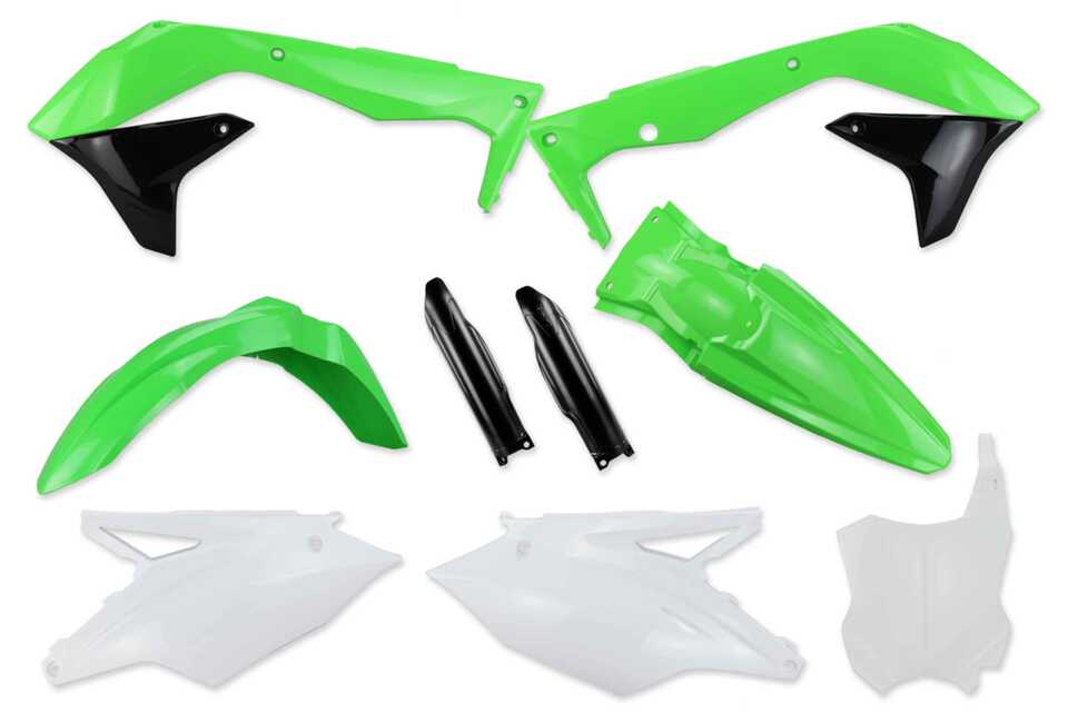 Complete Plastic Kit With Lower Forks 2016 Kawasaki KX450F, 2017 Kawasaki KX450F, 2018 Kawasaki KX450F | DeCal Works