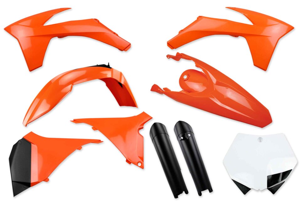 Mix & Match Plastic Kit With Lower Forks 2012 KTM SX125, 2012 KTM SX150, 2012 KTM SX250, 2011 KTM SXF250, 2012 KTM SXF250, 2011 KTM SXF350, 2012 KTM SXF350, 2011 KTM SXF450, 2012 KTM SXF450, 2012 KTM XC150, 2012 KTM XC250, 2012 KTM XC300, 2011 KTM XCF250, 2012 KTM XCF250, 2011 KT...and more | DeCal Works