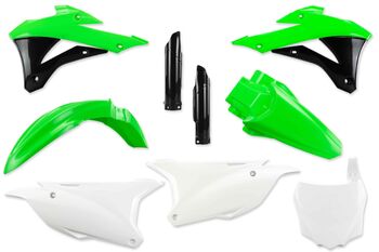 Complete Plastic Kit With Lower Forks for Kawasaki: KX100 (2 Stroke) (2014-21) / KX85 (2 Stroke) (2014-21) | DeCal Works
