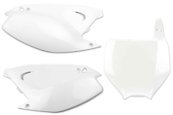 Number Plate Plastic Kit for Kawasaki: KX125 (2 Stroke) [Stock Shape Plastic] (2003-07) / KX250 (2 Stroke) [Stock Shape Plastic] (2003-07) | DeCal Works