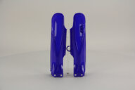 UFO Blue Lower Fork Guards replacement plastics for 19-27 Yamaha YZ85 dirt bikes 360 view