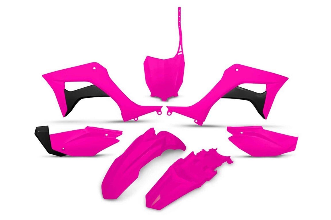 UFO Flo Pink Plastic Kit for Honda: CRF110F (2019-2027)