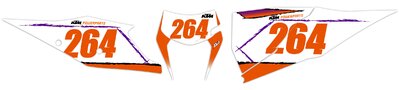 MX Graphics Dirt Bike DeCals KTM Sipes Retro Series Number Plates