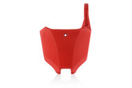 UFO Red Front Number Plate for Honda: CRF250R (2022-2026), CRF250RWE (2025-2026), CRF250RX (2022-2026), CRF450R (2021-2026), CRF450R-S (2023-2024), CRF450RWE (2021-2026), CRF450RX (2021-2026)