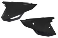 UFO Black / Black Side Number Plates for Honda: CRF250R (2022-2024), CRF250RX (2022-2024), CRF450R (2021-2024), CRF450R-S (2023-2024), CRF450RWE (2021-2024), CRF450RX (2021-2024)