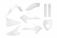 Polisport White Plastic Kit for GasGas: EC125 (2018-2020), EC200 (2018-2020), EC250 (2018-2020), EC300 (2018-2020), Rieju: MR PRO (2021-2026), MR RACING (2021-2026), MR RANGER (2021-2024)
