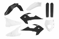 Polisport Black / White Plastic Kit for GasGas: EC125 (2018-2020), EC200 (2018-2020), EC250 (2018-2020), EC300 (2018-2020), Rieju: MR PRO (2021-2026), MR RACING (2021-2026), MR RANGER (2021-2024)