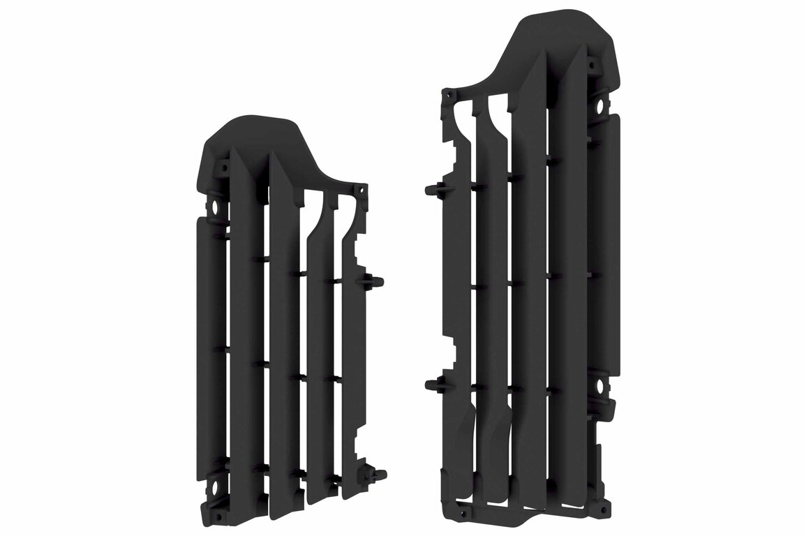 Polisport Black Radiator Louvers for Suzuki: RMZ250 (2025-2026), RMZ450 (2018-2026)