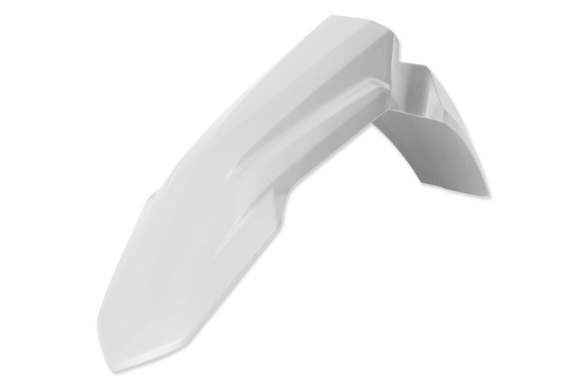 Acerbis White Front Fender for Honda: CRF250R (2022-2027), CRF250RWE (2025-2026), CRF250RX (2022-2027), CRF450R (2021-2026), CRF450R-S (2023-2024), CRF450RWE (2021-2026), CRF450RX (2021-2026), HRC Works Edition (2027)