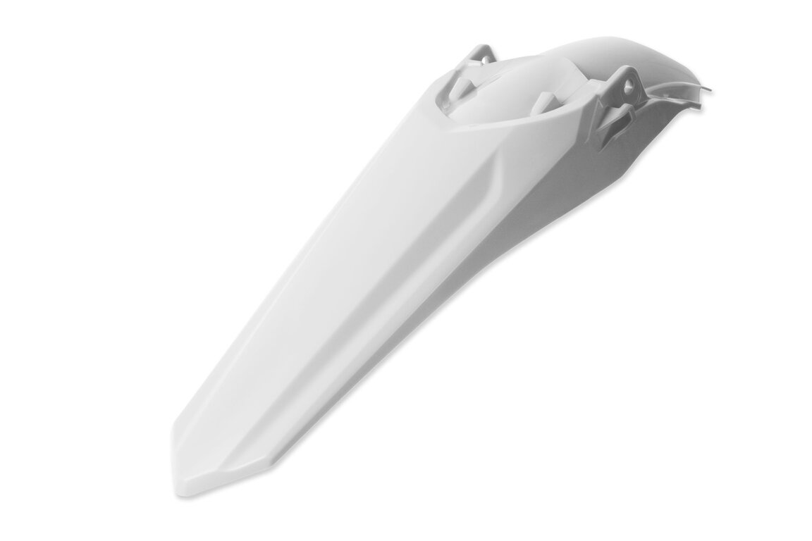 UFO White Rear Fender for Honda: CRF250R (2022-2026), CRF250RWE (2025-2026), CRF250RX (2022-2026), CRF450R (2021-2026), CRF450R-S (2023-2024), CRF450RWE (2021-2026), CRF450RX (2021-2026)