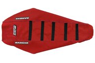 DeCal Works GG Red GG Red Black with GasGas logo Gripper Ribbed Seat Covers for GasGas: EC 450F (2024-2025), EC125 (2025), EC250 (2024-2025), EC250F (2025), EC300 (2024-2026), EC350F (2025), EC500F (2025), ES 350 (2024), ES 500 (2024), EW 500F (2024), EX250 (2024-2025), EX250F (2024-2025), EX300 (2024-2026), EX350F (2...and more