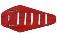 DeCal Works GG Red GG Red White with GasGas logo Gripper Ribbed Seat Covers for GasGas: EC 450F (2024-2025), EC125 (2025), EC250 (2024-2025), EC250F (2025), EC300 (2024-2026), EC350F (2025), EC500F (2025), ES 350 (2024), ES 500 (2024), EW 500F (2024), EX250 (2024-2025), EX250F (2024-2025), EX300 (2024-2026), EX350F (2...and more